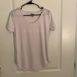 “Sweat Later” yoga tee